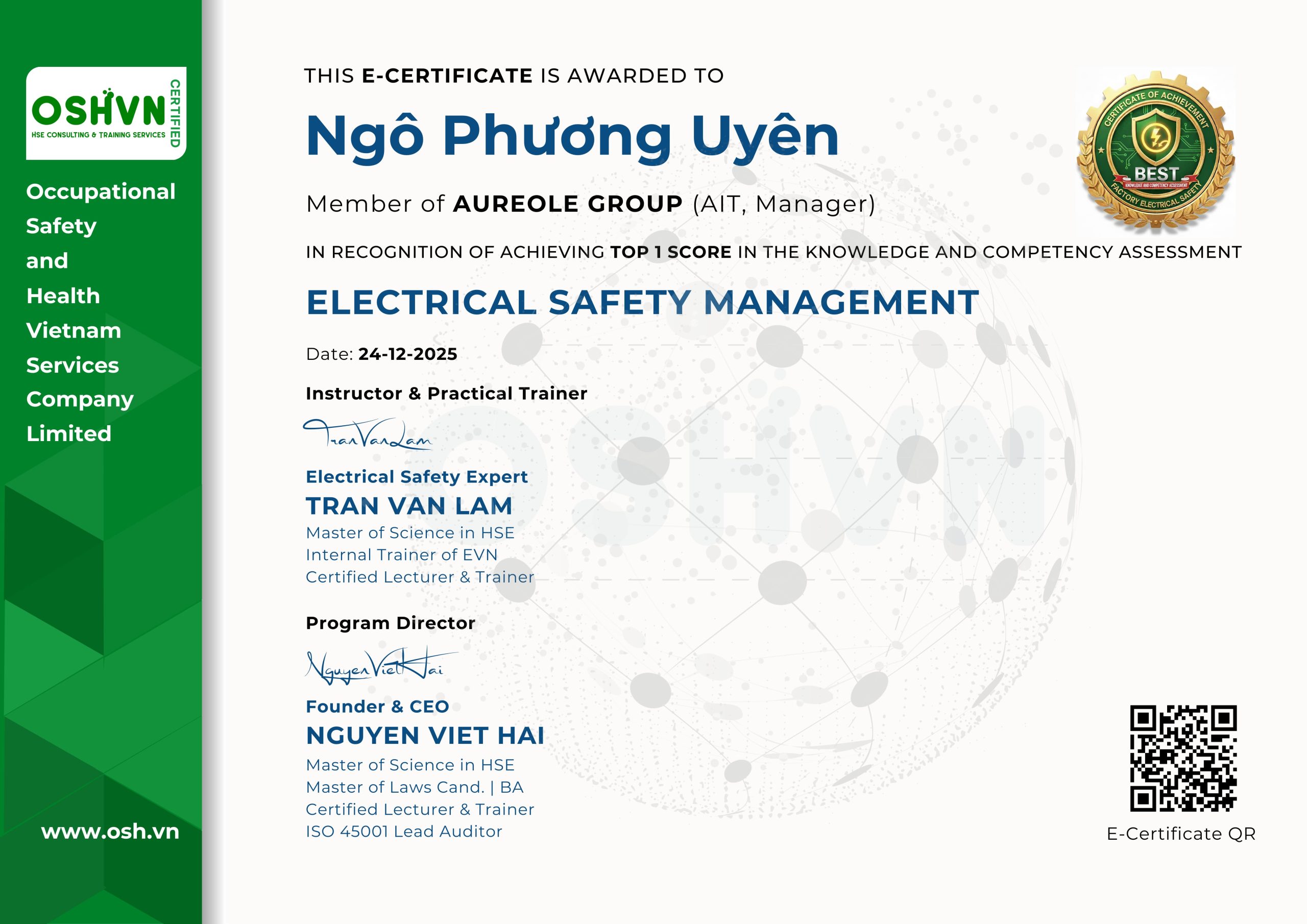 Ngô Phương Uyên - AIT, Manager